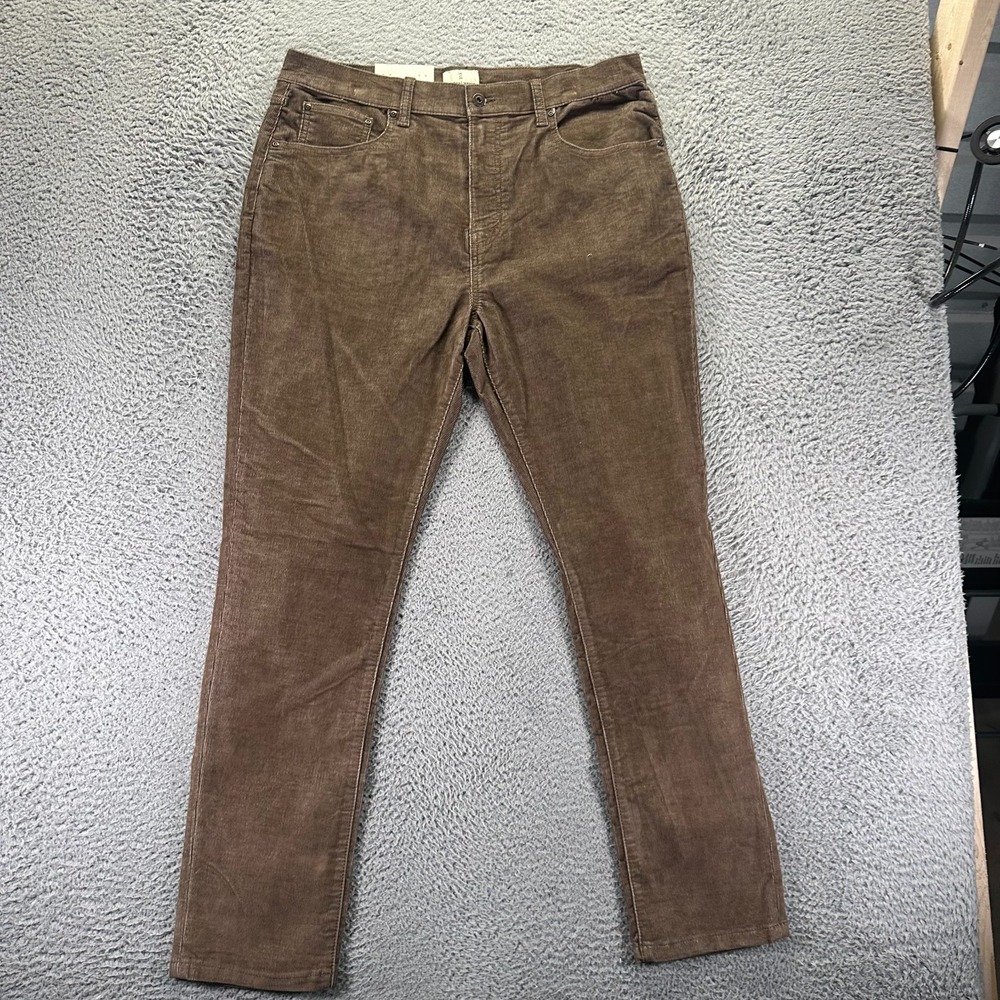Mutual Weave Pant Mens 36x32 Brown Cotton Corduroy Chino Tapered Preppy Stretch